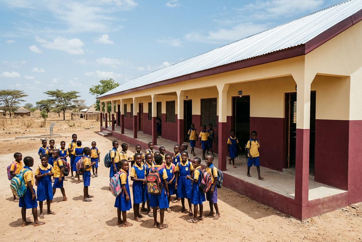 New classroom block in Bolgatanga Central, completed April 2026
