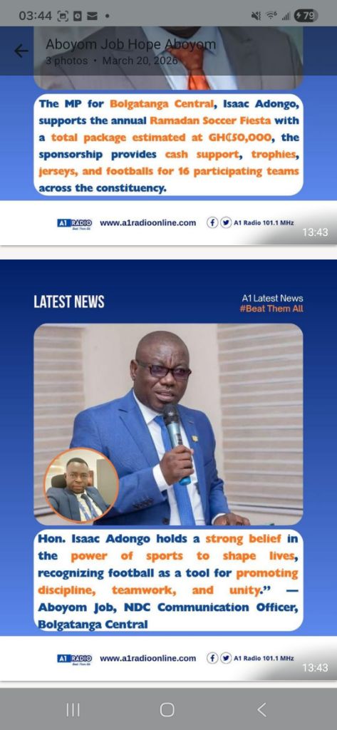 Hon. Isaac Adongo, supporter of the Ramadan Soccer Fiesta since 2013